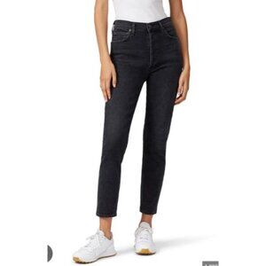 AGOLDE Jeans Women’s 27 Gray Black Wash Nico High Rise Slim Button Fly